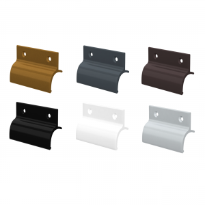 Aliuminės balkoninės rankenėlės su atrama, įvairių spalvų